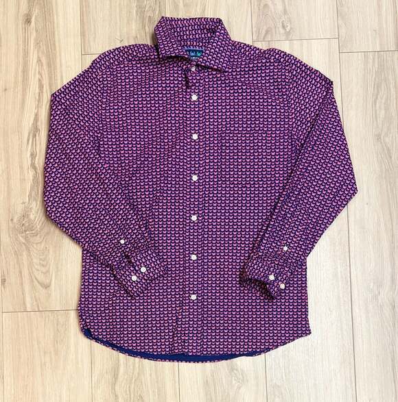 Charleston Threads Other - Charleston Threads Men's Crab Print Navy Long Sleeve Button Down Shirt